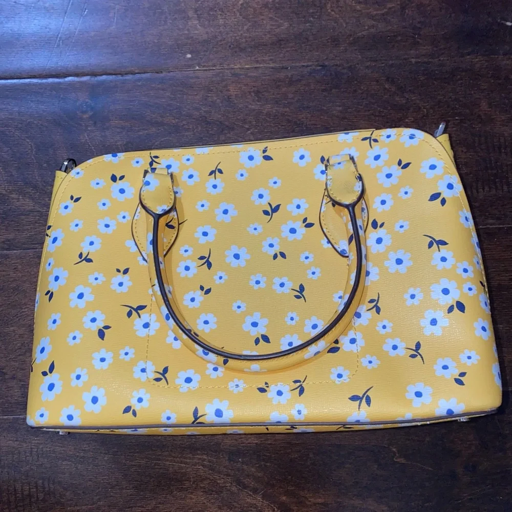 Kate Spade Yellow Daisy Floral Satchel Crossbody Bag - Picture 2 of 12